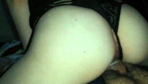 Her wet ass gets spanked while she rides in cowgirl