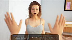 Touching my stepmom's huge boobs for the first time