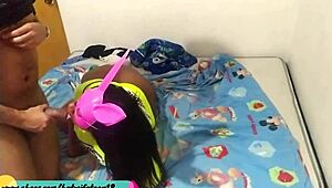 hey, this thick mujer culona almost chokes taking leche! 😅