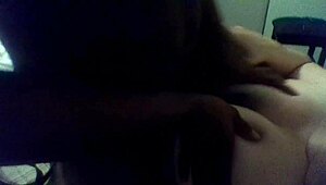 Mature babe gives titty fuck massage