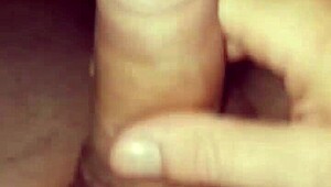 Hubby feels deep pleasure masturbating at home