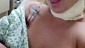 Julia Fontanelli relaxes in the hospital.