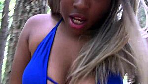 don and nina enjoy outdoor time together in the forest