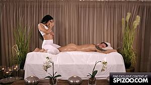 asian petite feels every inch of deep cock during intense massage. her body trembles with each thrust in missionary.