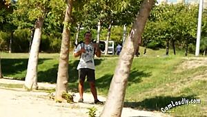 Latina Screwed Hard in Public Park Outdoor Action