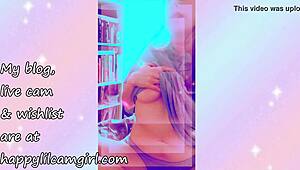 cute amateur happylilcamgirl teases clit on webcam