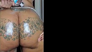 Twiggy worships ebony asses