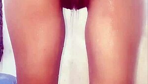 My sister invites me to bathe with her and spreads her sexy ass – she's such a slut who loves being recorded?