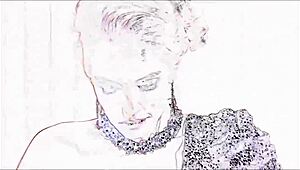 Liz Ashley is warming up and getting some relief with her striptease.