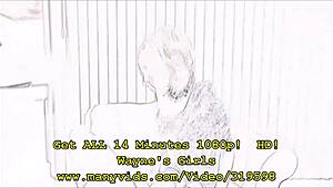 Liz Ashley is warming up and getting some relief with her striptease.