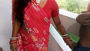 Neighbor Aunt Fucked Hard on Balcony