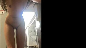 Dressing up unnoticed in the gym's public changing room