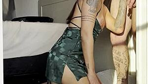 beautiful girl fucks her tight pussy and gets two cumshots