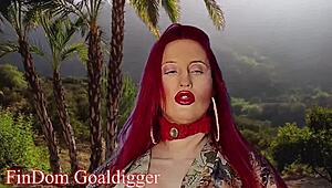 i beg to please my goddess tits in cosplay bdsm. slave worships my boobs.