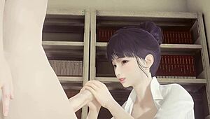 Shoko says, Watch me jerk off and cum on my face before getting fucked hard while grabbing my tits.