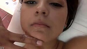 Cumshot Latina takes a huge load in her mouth. I’m so turned on by her.