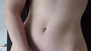 Petite Teen Maiskii Fingers Shaved Pussy Hard in Solo Homemade Action