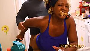 Curvy milf bent over for rough doggystyle with monster black cock, better than Popeyes