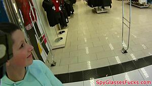 European beauty gets fucked in restroom