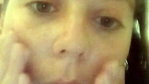 brunette bathing in the shower