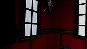 In Sims 4, goth Bella gives Santa anal and blowjob on Christmas