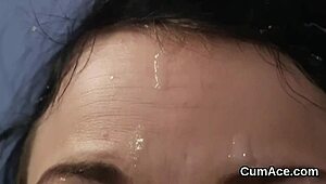 Unusual Beauty Swallows Cumshot and Takes Facial Load in Wild Blowbang
