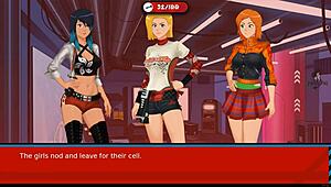 totally spies paprika trainer part 26: hot redhead spy gives thighjob to moaning blonde.