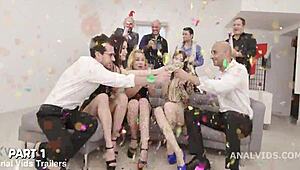 2020新年除夕Tabitha Poison和Giada Sgh与Rebecca Sharon狂欢庆祝