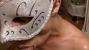 Oiled whore sucking and fucking cock