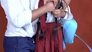 indian college girl kabir preeti in hot hindi scene.