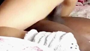 She enjoys close-up webcam masturbation in reality setting with interracial partner