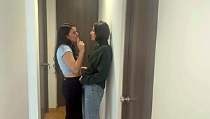 Office Party Turns Wild with Lesbian Fingering