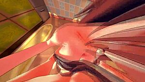 Pov ayane chirakawa sits on a chair in 3d anime