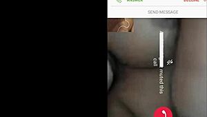 I felt so aroused when she called, watching her grope big boobs while I touched myself.