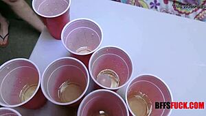 man that beer pong game got wild with her tied up riding cowgirl rough