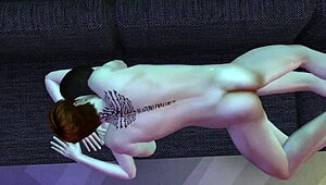 Married woman eyes boy toy in 3D hentai clash