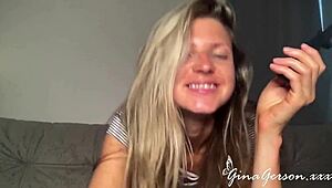 gina gerson puts on a wild live webcam show with her skinny blonde teen body