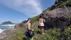 Pernocas Redhead Teen Handles Monster Cock on Trail