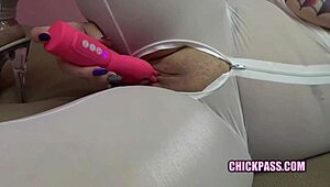 selena sky masturbating in her sheer bodystocking