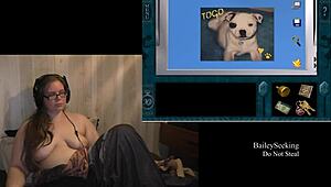 Scarlet plays with her hands while naked in this game part 2