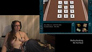 Scarlet plays with her hands while naked in this game part 2