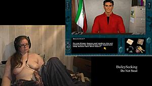 Scarlet plays with her hands while naked in this game part 2