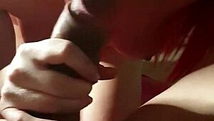 Ariel sucks and takes cum in mouth!