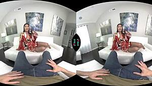 Geisha girl touches her tight shaved pussy with vibrator