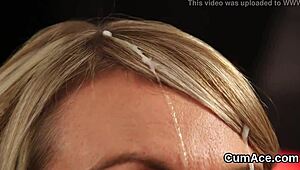 flirty woman in group oral session