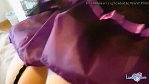 teen gets creampie in her tight pussy for halloween