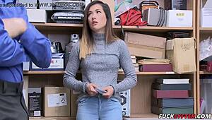 Aubree Ice gets pounded at work in wild creampie scene! 😍