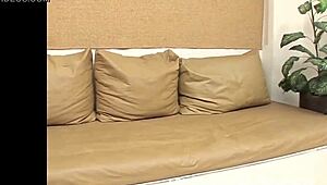 Doidinha strips and dives into anal with cum in mouth