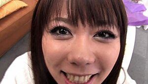 shaving her japanese pussy, she’s craving cum on her face