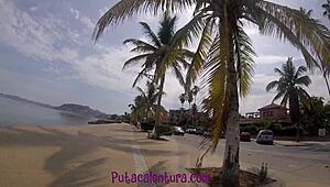 Patina Showing Off Nalgas by Malecon, Bent Over Doggystyle